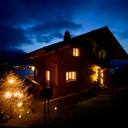 Chalet Egglen "Typical Swiss House, Best Views, Private Jacuzzi" Sigriswil Dış mekan fotoğraf
