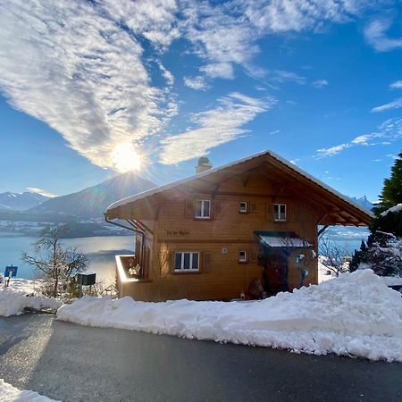 Chalet Egglen "Typical Swiss House, Best Views, Private Jacuzzi" Sigriswil Dış mekan fotoğraf